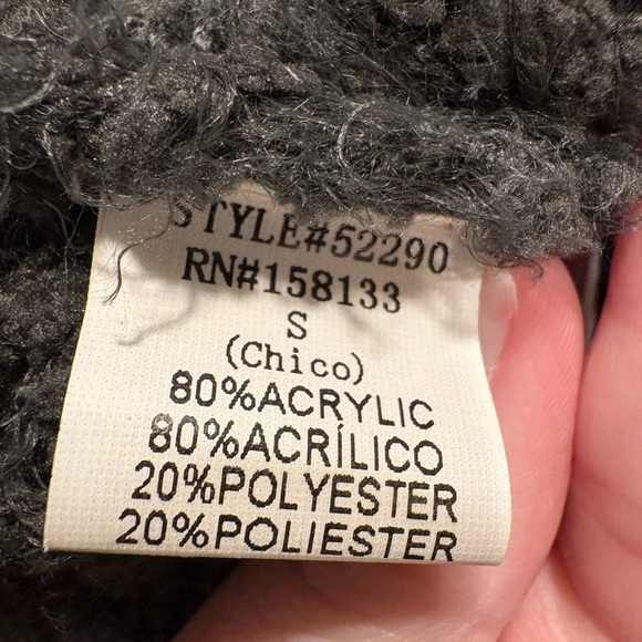 Staccato Charcoal Grey Fuzzy Eyelash Cardigan Size Small - Picture 6 of 8